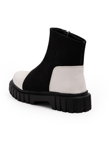 Image of Creattoes Slip-On Zipper Boots for Women & Girls - Trendy, Comfortable, and Easy to Style | CR105