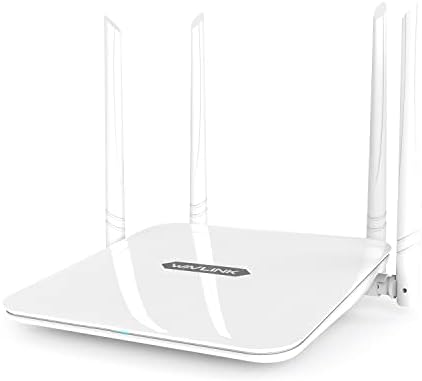 WiFi Router,WAVLINK AC1200 Wireless Router Dual Band Router for Home,2.4GHz and 5GHz Internet Router,100Mbps WAN/LAN Ethernet Port,4 x 5dBi Foldable Antennas,Supports Router/WISP/Access Point Mode