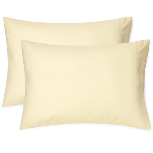 Image of EXQ Home Toddler Pillowcases Zippered 13x18 Travel Pillow Case Set of 2, Small Pillow Case Fits Baby Pillow Sized 12x16, 13x18, Kids Pillowcases 2 Pack Machine Washable (Camel)