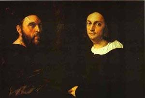 Peinture à l'huile Raphaël pour habiller un mur vide avec un portrait de 1516