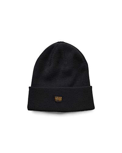 G-STAR RAW Herren Effo Long Beanie Hat, Black (dk black C754-6484), Einheitsgröße Cover