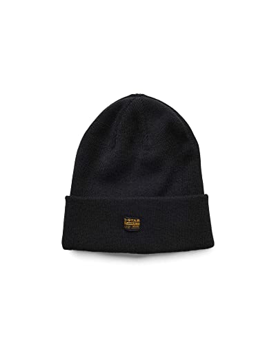 G-STAR RAW Effo Long Beanie Hat voor heren, zwart (dark black C754-6484), Eén maat