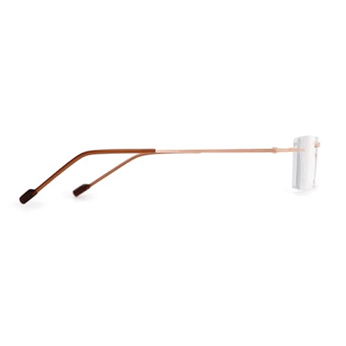Image of Rimless Reading Glasses for Men & Women | Lightweight Frame with Scratch Resistant Single Vision Lens | Comfortable Soft Silicone nose pads | Suitable for All Face Types