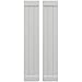 Ekena Millwork ARW103BB311X47STH Americraft Three Exterior Real Wood Joined Board-n Shutters w/End Batten (Per Pair), 10 1/2"W x 47"H, Hailstorm Gray