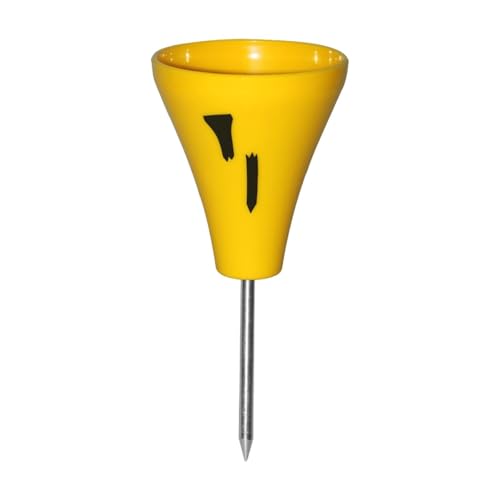 ゴルフティーラック 摩擦少ない金属PP製 練習用 アクセサリー 整頓 収納 トレーニング用 耐久性 28.8cm×12.8cm ゴルフ練習場用 グリーン上での使用可能 (黄色)