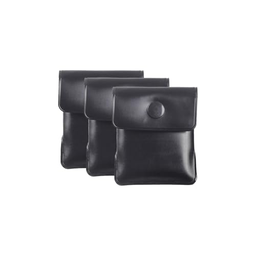 Verazquy 3Pcs Portable Pocket Ashtrays, Compact and Fireproof Smell Proof Bag Litter Tray Plastic Purse Reusable Pocket Cigarette Case Accessories Ash Pouch for Ideal Travel Ashtray for Camping