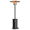 Patio Heater 48000 BTU For Outdoor Use With Wheels 3 Setting Portable Outdoor Heater Use With Round Table Design Backyard Propane Heater