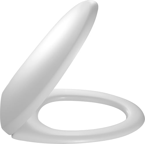 Jacob Delafon - Abattant WC Standard PATIO - Thermodur avec Charnières Métal - Pour Cuvette Suspendue Patio - 44x36 cm - Finition Blanc - E4303-00