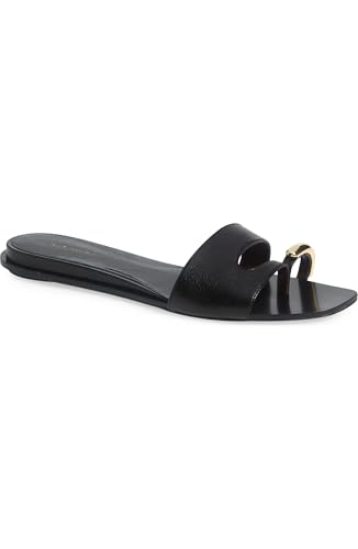 Tory Burch Women's Nappa Leather Pierced Slides, Perfect Black/Gold