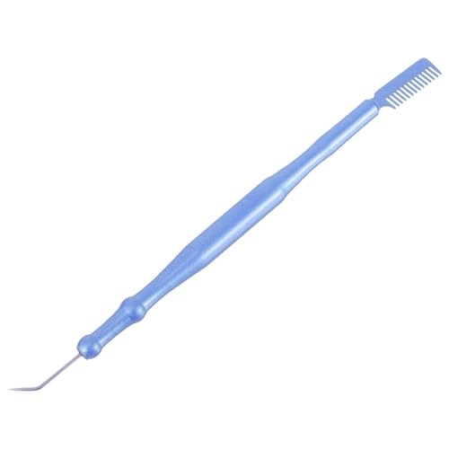 MAGICLULU Herramientas para levantar pestañas de acero inoxidable con peine separador doble punta para lifting y permanente kit azul para mujeres