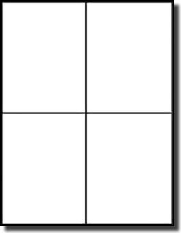 80 Label Outfitters® Quarter Sheet White Vinyl Laser ONLY Labels, 4-1/4