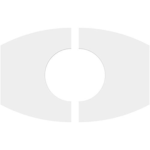 Image of Ekena Millwork CMP16X10KY2-06000 Kailey Architectural Grade PVC Contemporary, Two Piece Urethane Ceiling Medallions 16 inchW x 10 5 /8 inchH x 6 inchID x 8 1 /2 inchC x 1 inchP