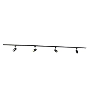 QAZQA Yade Schienensystem Komplettset 4-flammig Schwarz