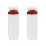 KALLORY Empty Makeup Powder Container with Puff Reusable Plastic Loose Powder Case Refillable Powder Bottle Jars for Home Outdoor, 2Pc