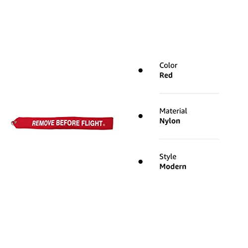 Apex Imports 17" Remove Before Flight Red Banner/Streamer - Nylon Key Chain Motorcycle Atv Car Truck Keychain #TOP1