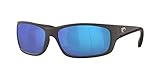 Costa Del Mar Mens Jose Rectangular Sunglasses, Matte Grey/Blue Mirrored Polarized-580G, 62 mm