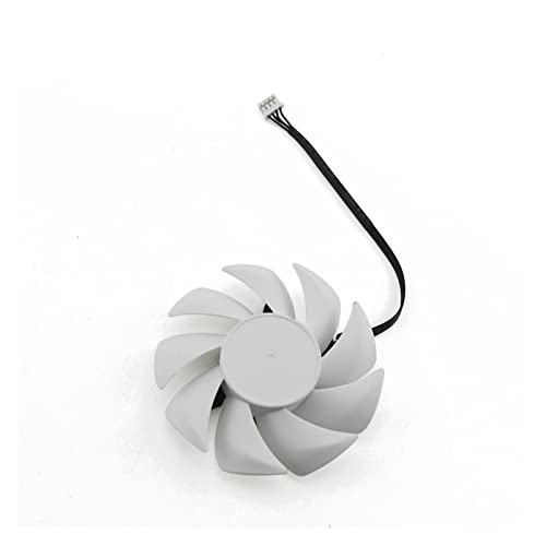 AGELUX 4Pin Cooler Fan Replace Compatible for Colorful GeForce RTX 3080 3070 3060 Ti IGame Ultra OC White RTX3080 RTX3070 Graphics Card Fan Kindly (Blade Color : 1PCS 75MM)