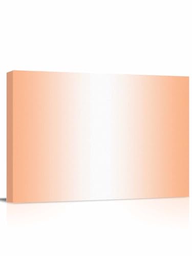 LightSalmon Ombre Wall Art for Living Room,Canvas Picture Wall Decor