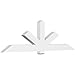 Ekena Millwork GBP096X28X0406KEN00 Kennewick Architectural Grade PVC Gable Brackets 96"W x 28"H x 4"D x 6"F, 7/12 Pitch