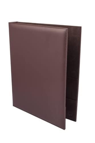 Image of NJ Restaurant Leather Menu Covers Holders screw fitting 9x12 inch Inches, Menu Presenters for Restaurants, Menu Holder: BROWN (8)