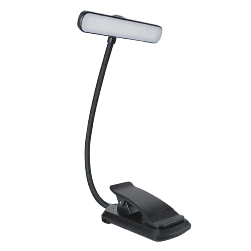 Luz de lectura con clip USB para cabecero de cama y escritorio negro de 32cm