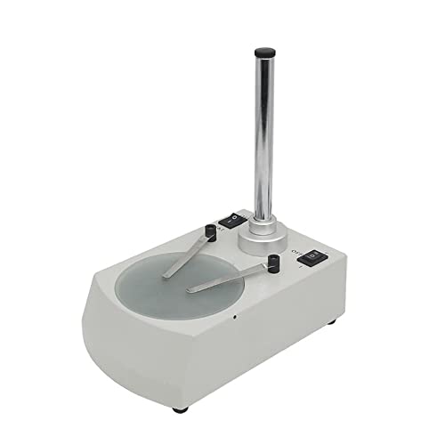 Microscope Microscope Stand Metal Base for Trinocular Binocular Stereo Microscope with Glass Plastic Plate Workbench Microscope Accessories(Top Bottom Light)