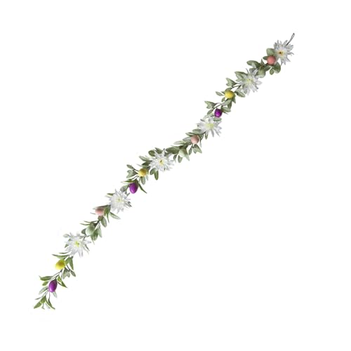 Guirlande d'œufs de Pâques de 1,5 m pour décorer votre cheminée ce printemps