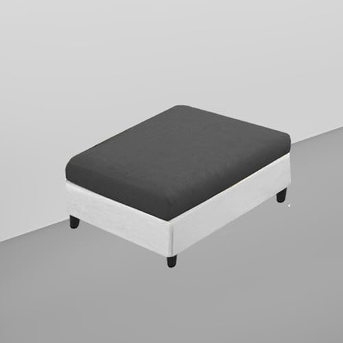 Image of Koza LHS 8 Seater L Shape Sofa Set with Center Table for Living Room (Black Grey Fabric) Premium Fabric Sofa