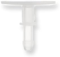 Qosina51620 Polypropylene Sanitary Flange with Barb, 1" and 1-1/2" Standard, for 1/4" ID Tubing (Pack of 25)
