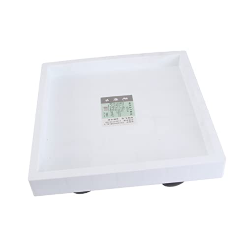 OFFSCH 1Pc Moveable Flowerpot Tray with Wheels Plant Pot Holder for Easy Use Durable Base Plate with