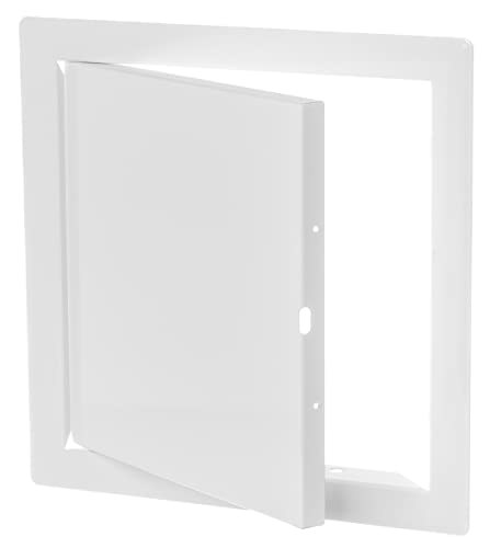 Puerta de inspección de metal, 200 x 200 mm, color blanco