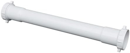 PROFLO PFETP700 1-1/2" x 16-1/2" Plastic Double Slip-Joint Extension Tube - White