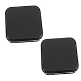 VALICLUD 2 piezas Caja Metálica Pequeña con Tapa Abatible Mate Organizador Portátil para Joyas Dulces y Objetos Pequeños Caja de Almacenamiento Resistente para Viaje y Uso Doméstico