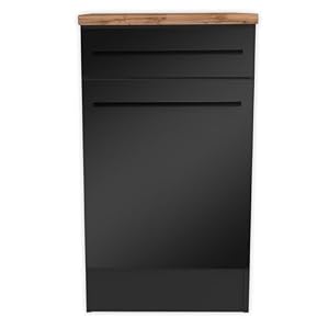 Stella Trading Küchenunterschrank Jazz Schwarz Eiche