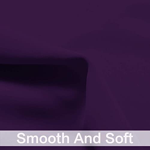 Yakamok Soft Room Darkening Grommet Window Drapes Thermal Insulated Light Blocking Blackout Curtains for Bedroom(38Wx90L,Purple,2 Panels)
