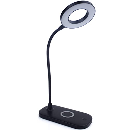 Newhouse Lighting Zlata Painted Black Plastic Tap Or Touch Switch Dimmable And Adjustable Color Temperature Office Desk Lamp With 21 Leds And Usb Port #TOP7