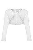 Anlass: Festlich La-V Mädchen Bolero Rüschen Creme/Größe 152/158