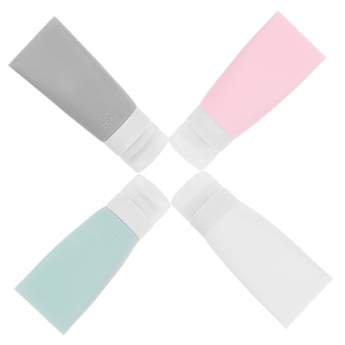 Beaupretty 4個 シリコン製軽量コンパクトトラベルボトル 旅行用詰め替え容器 小型液体収納 持ち運び便利 シャンプー対応