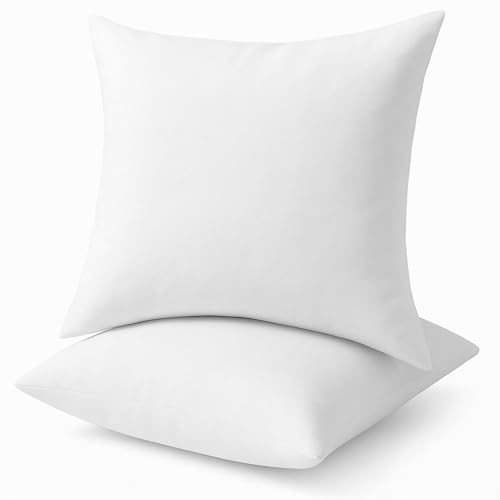 ForenTex Relleno Cojín 60x60 cm (Pack de 2), Fibra Virgen Siliconada Hipoalergénica, con Cremallera Ajustable – Almohadas Suaves para Sofá, Cama y Fundas Decorativas – Alta Recuperación y Confort