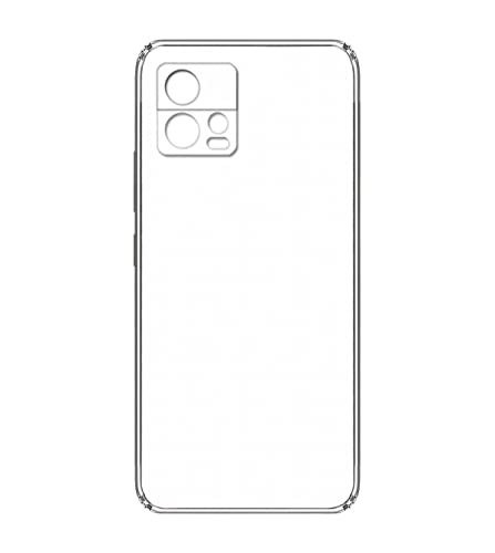 Image of Soft Silicone TPU Flexible Back Cover Compatible with Motorola Moto G72 and Screen Guard