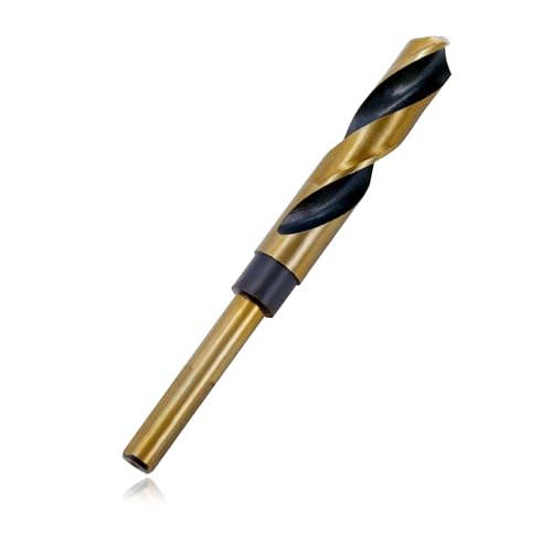 EXEXIUO 5/8 Inch Reduced Shank Twist Drill Bit, Metal Cobalt Drill Bit, High Speed Steel 4341 for Copper Plate, Iron Plate, Aluminum Plate, Woodworking DIY Projects