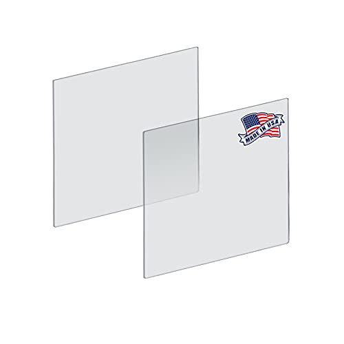 Image of Azar Displays 179620 Clear Acrylic Plexiglass Sheet Cut to Size, Quality 3 /16 inch Thick Acrylic, Transparent Plastic Board, Size: 20 inch x 20 inch Perspex Plastic Panel, Multi-Purpose projects, Crafts, 2-Pack