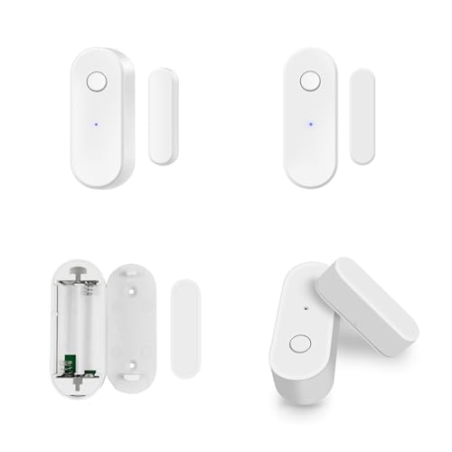Tuya WiFi Door Sensor Open / Close Window Detector APP Notification Real-Time Smart Home Security Alarm Support Alexa Google(Option E)