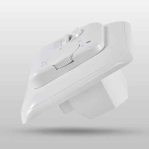 Yhenlovtt Thermostat manuel non programmable pour chauffage électrique au sol plage 0-40 °C 16 A AC230 V IP20 avec capteur de sol témoin lumineux externe - Blanc