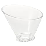 TOYANDONA Große Transparente Acryl Salatschüssel mit Schrägem Design Vielseitige Klare Schale...