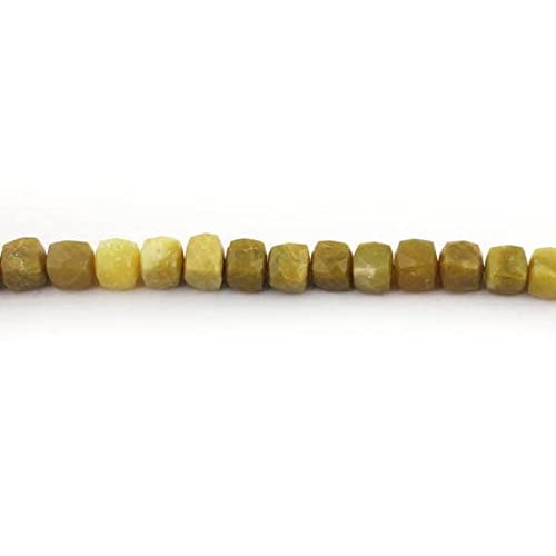 Green opal cube briolettes fil de gemmes naturelles pour cadeau de création fait main