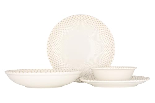 Rinart Juegos de vajilla (Large) - Punto - 24 piezas - 6 Personas - Porcelana