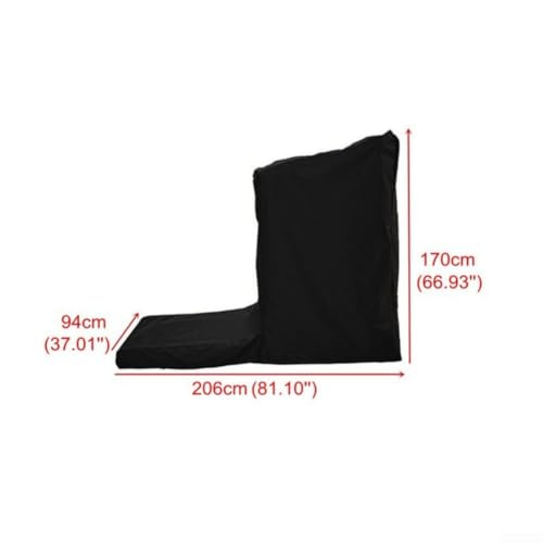 Funda para cinta de correr plegable e impermeable en color negro de 65x30x55 pulgadas 2