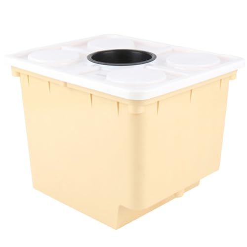 COLLBATH Soilless Hydroponic Planting Bucket with Cover and Basket Wear-resistant Grow Box for Vegetables and Fruits Easy Assembly Planter for Greenhouse and Balcony Gardening