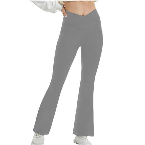 Generico Pantalones de yoga para mujer Push Up Pantalones de chándal de mujer Seamless Yoga Pants Flare Leggins Gimnasio Mallas Mate Slim Fit Pantalones Pierna Ancha Talla Grande para Gym Jogging